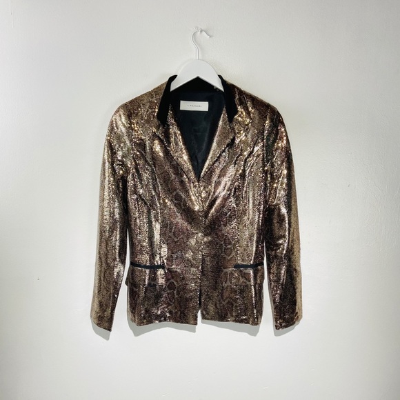 Tahari Jackets & Blazers - Tahari Gold Metallic Sequin Blazer